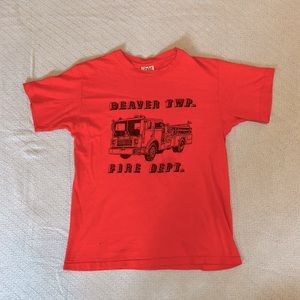 Vintage Beaver Fire Department Shirt Made in USA Single Stitch Retro Hanes Tag
